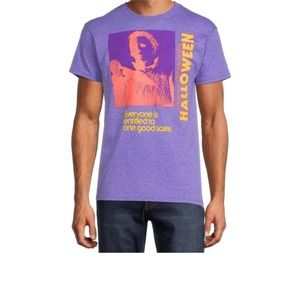 Hot Topic John Carpenter Halloween Graphic T-Shirt Purple XXL